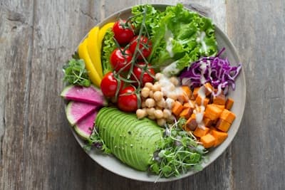 A high-protein meal with its macro details